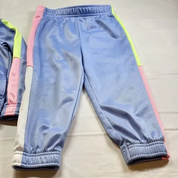 Puma Toddler Girl Matching Set Jacket And Pants Blue/Pink Tracksuit Full zip 3T - Picture 12 of 15
